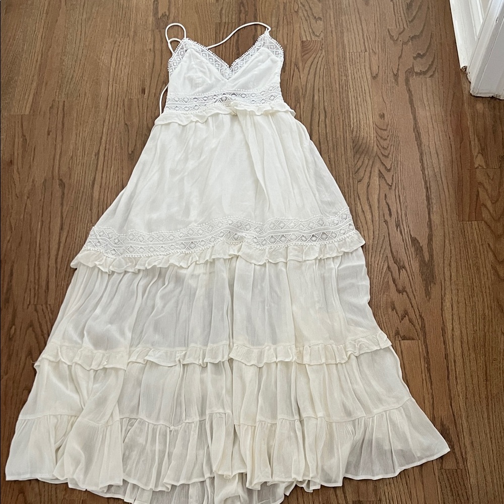 Hello Molly White Lace Maxi Dress